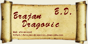 Brajan Dragović vizit kartica